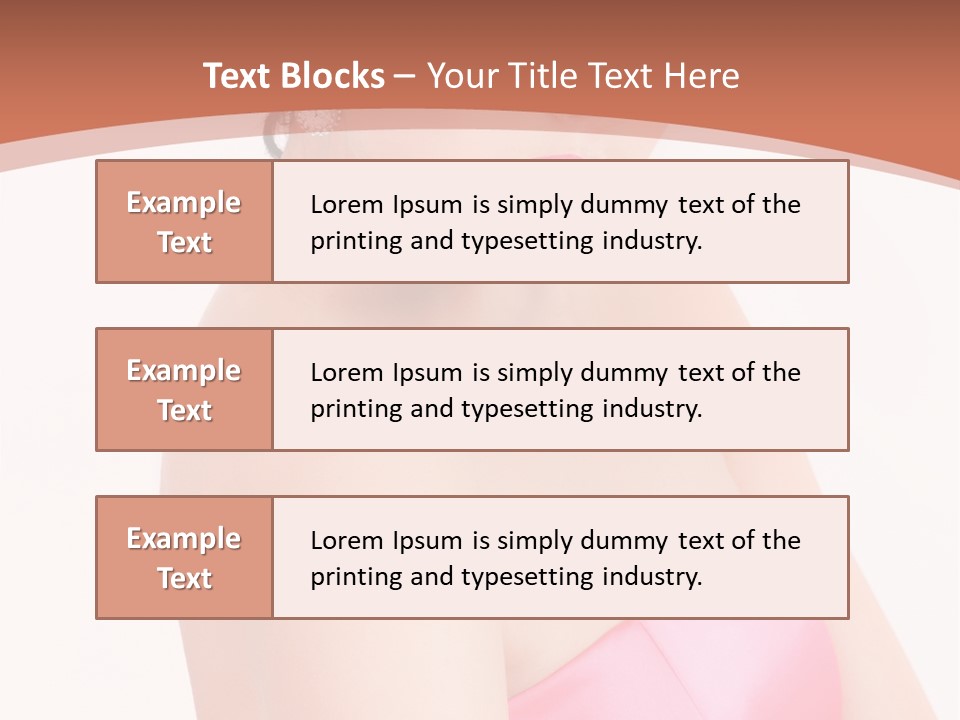 A Woman In A Pink Dress Is Posing For A Picture PowerPoint Template