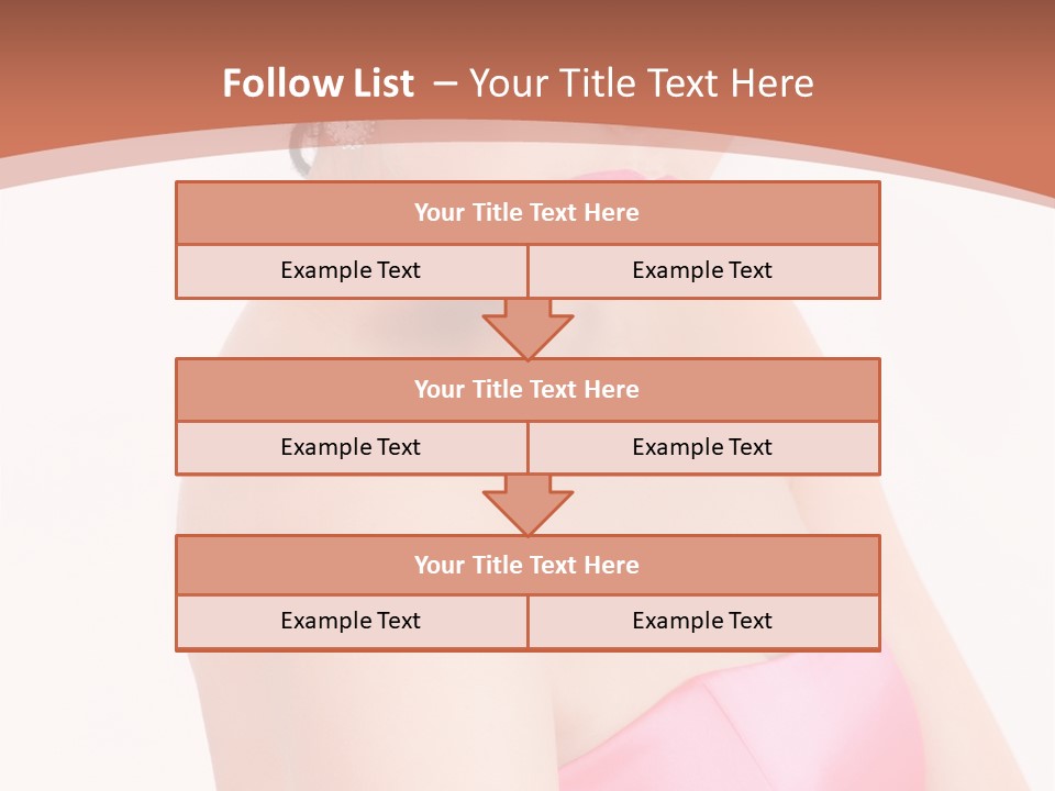 A Woman In A Pink Dress Is Posing For A Picture PowerPoint Template