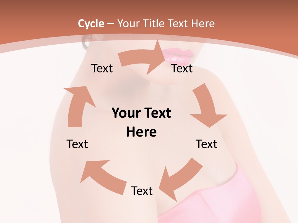 A Woman In A Pink Dress Is Posing For A Picture PowerPoint Template