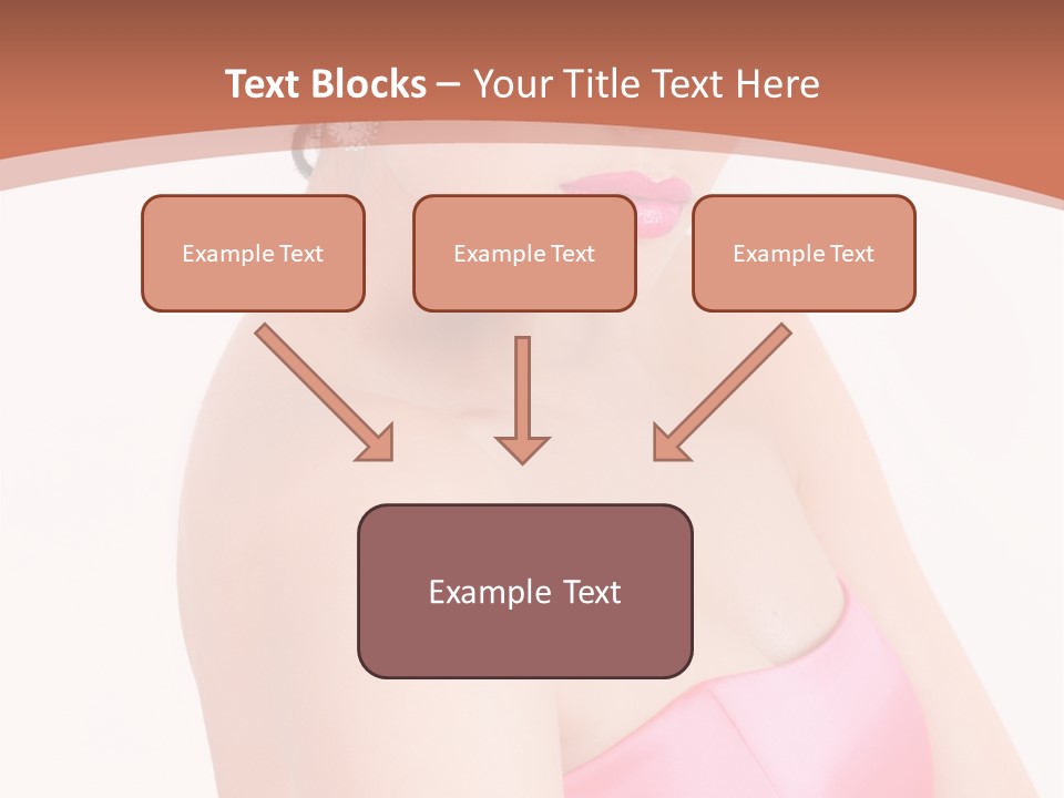 A Woman In A Pink Dress Is Posing For A Picture PowerPoint Template