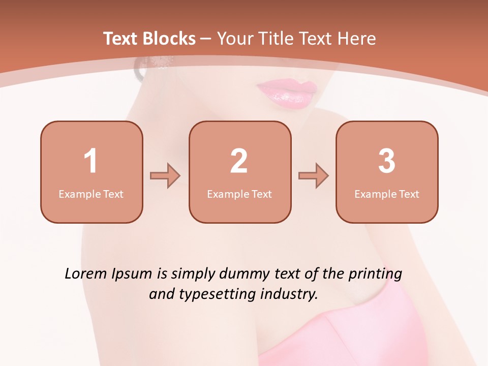 A Woman In A Pink Dress Is Posing For A Picture PowerPoint Template