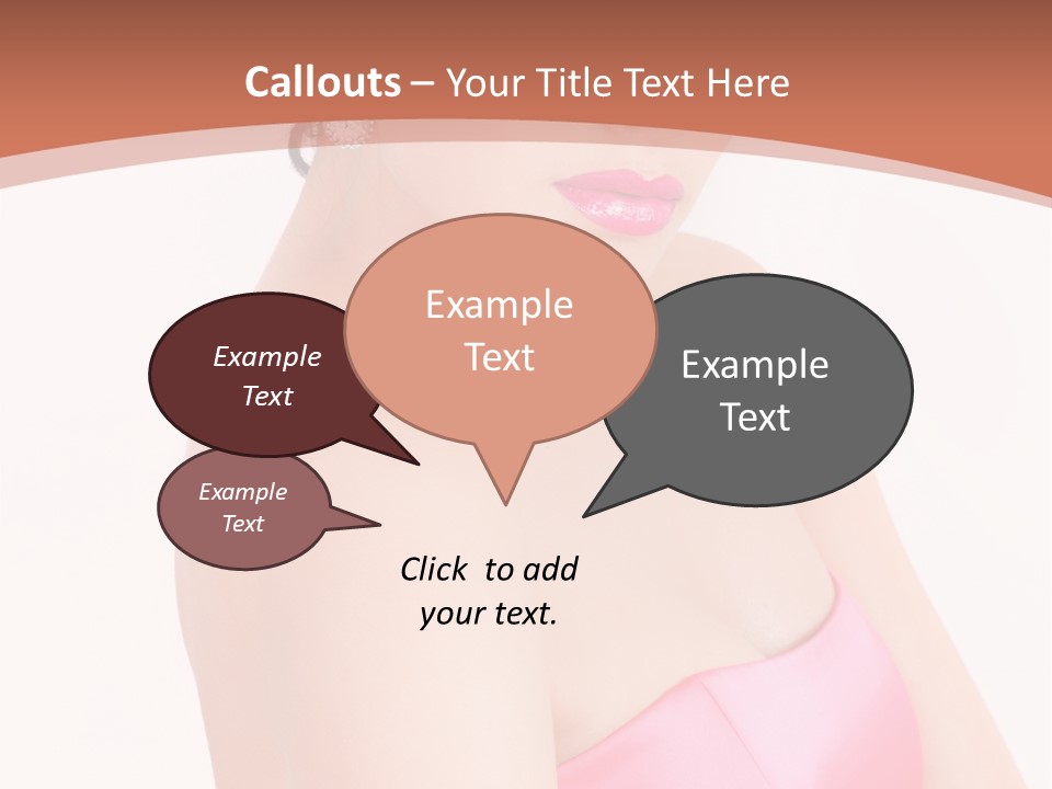 A Woman In A Pink Dress Is Posing For A Picture PowerPoint Template