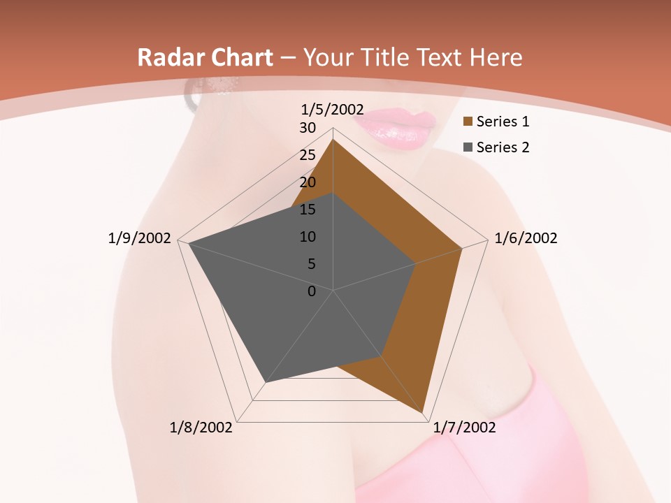 A Woman In A Pink Dress Is Posing For A Picture PowerPoint Template