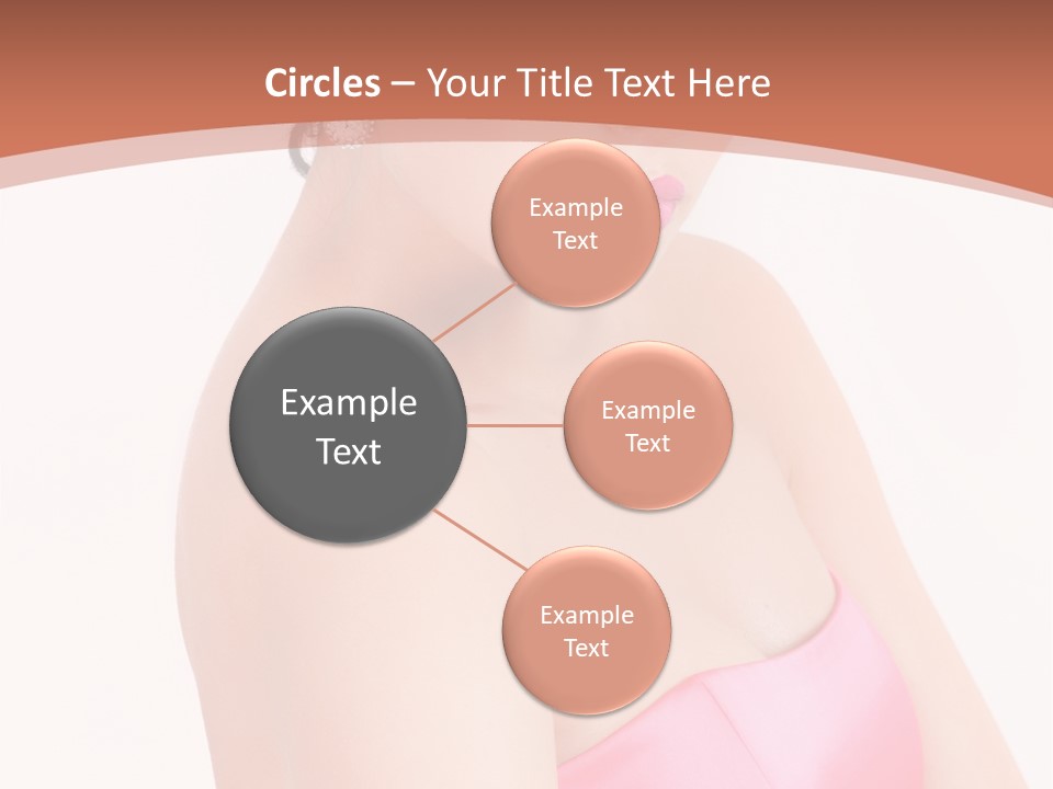 A Woman In A Pink Dress Is Posing For A Picture PowerPoint Template