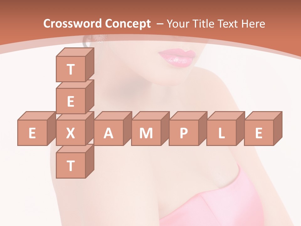 A Woman In A Pink Dress Is Posing For A Picture PowerPoint Template