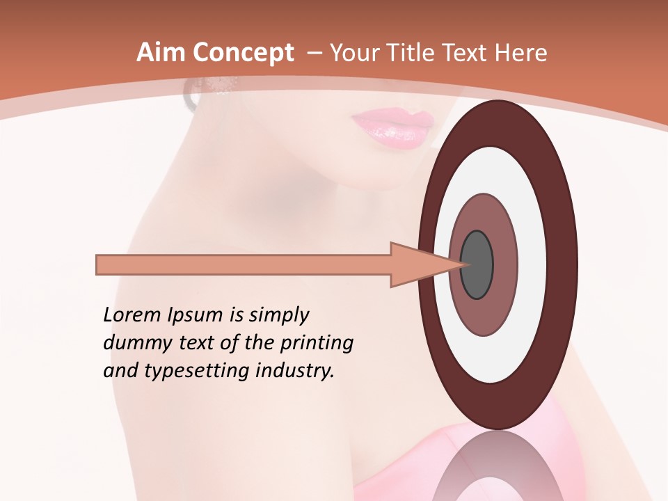 A Woman In A Pink Dress Is Posing For A Picture PowerPoint Template