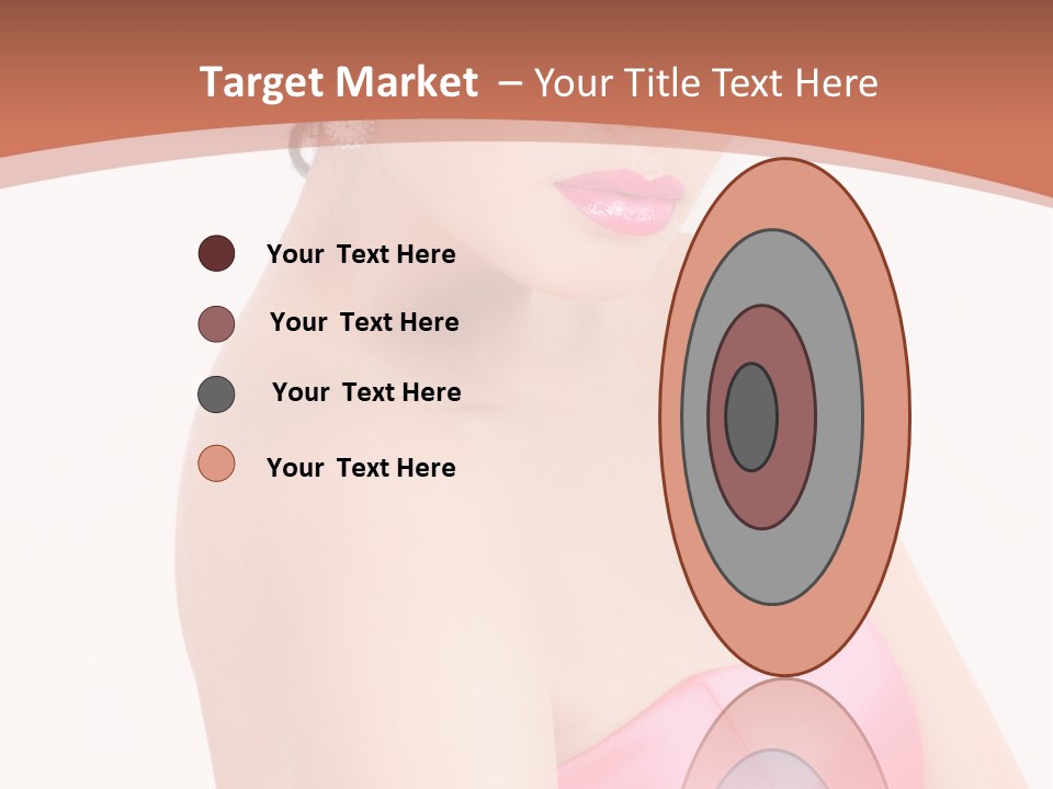 A Woman In A Pink Dress Is Posing For A Picture PowerPoint Template