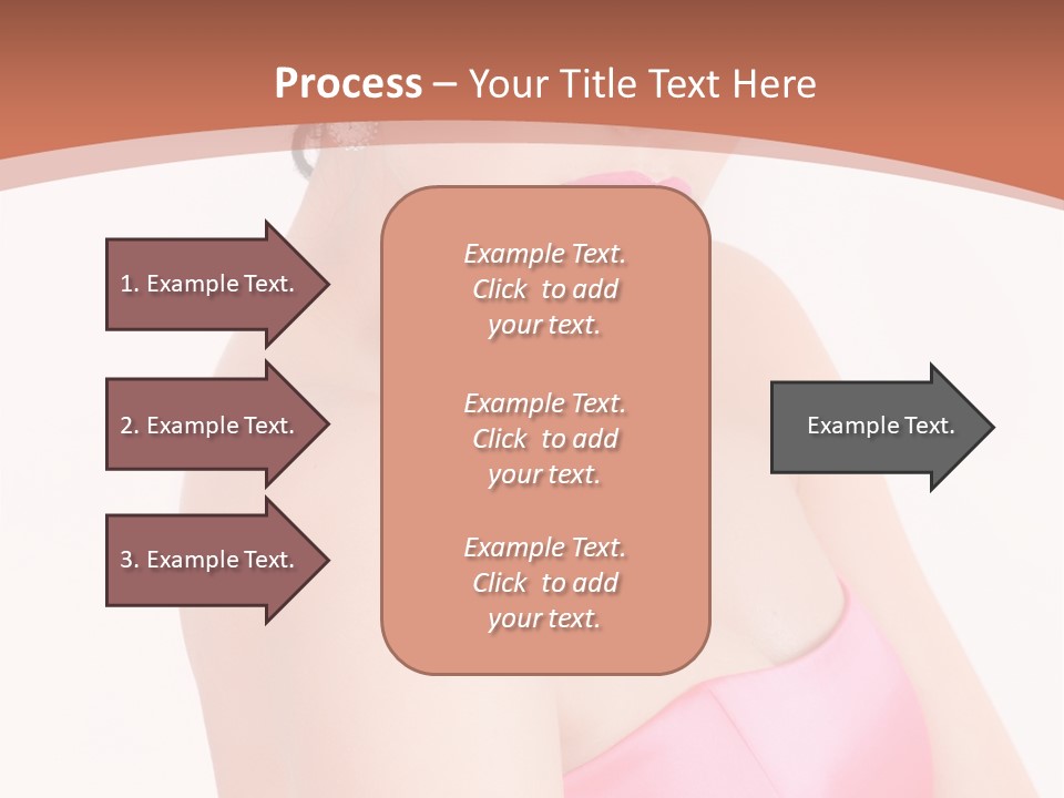 A Woman In A Pink Dress Is Posing For A Picture PowerPoint Template