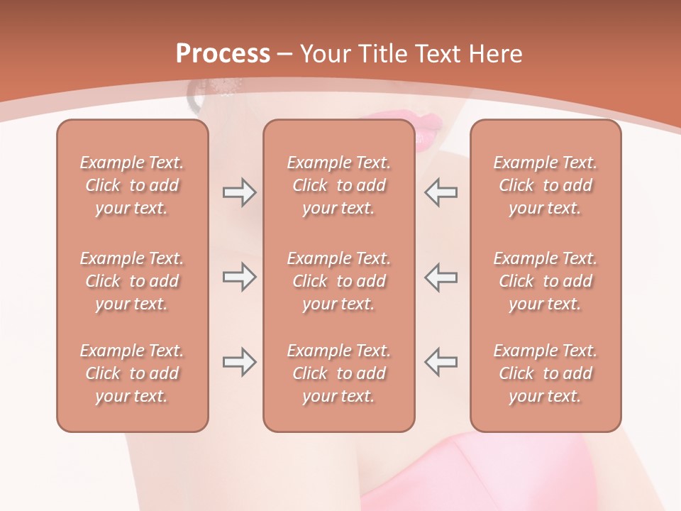 A Woman In A Pink Dress Is Posing For A Picture PowerPoint Template