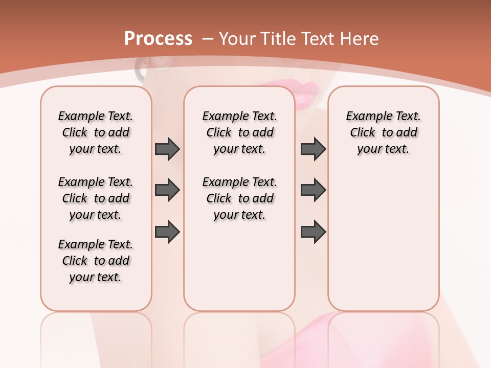 A Woman In A Pink Dress Is Posing For A Picture PowerPoint Template
