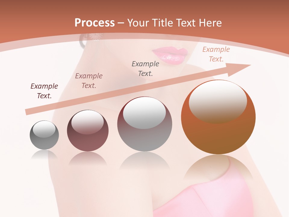 A Woman In A Pink Dress Is Posing For A Picture PowerPoint Template