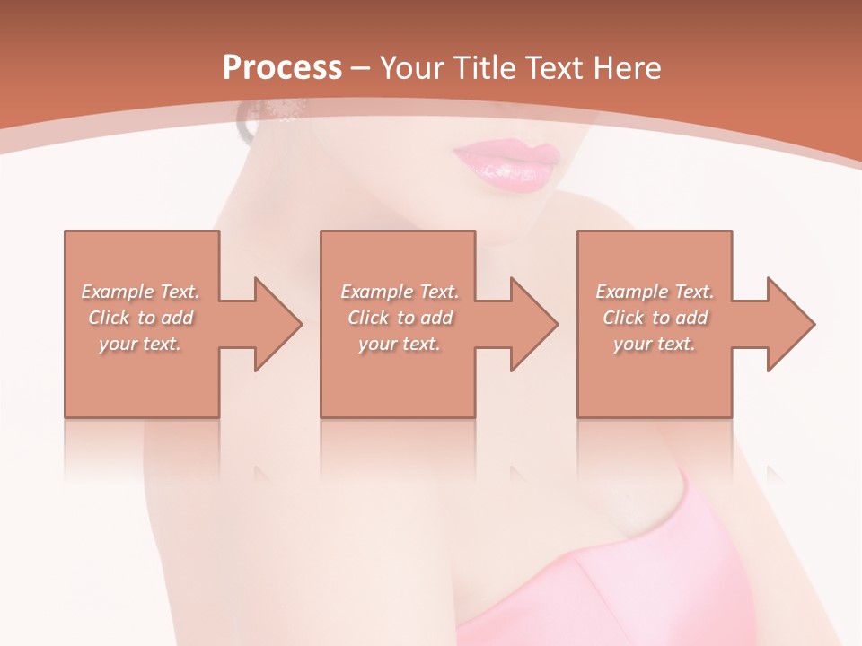 A Woman In A Pink Dress Is Posing For A Picture PowerPoint Template