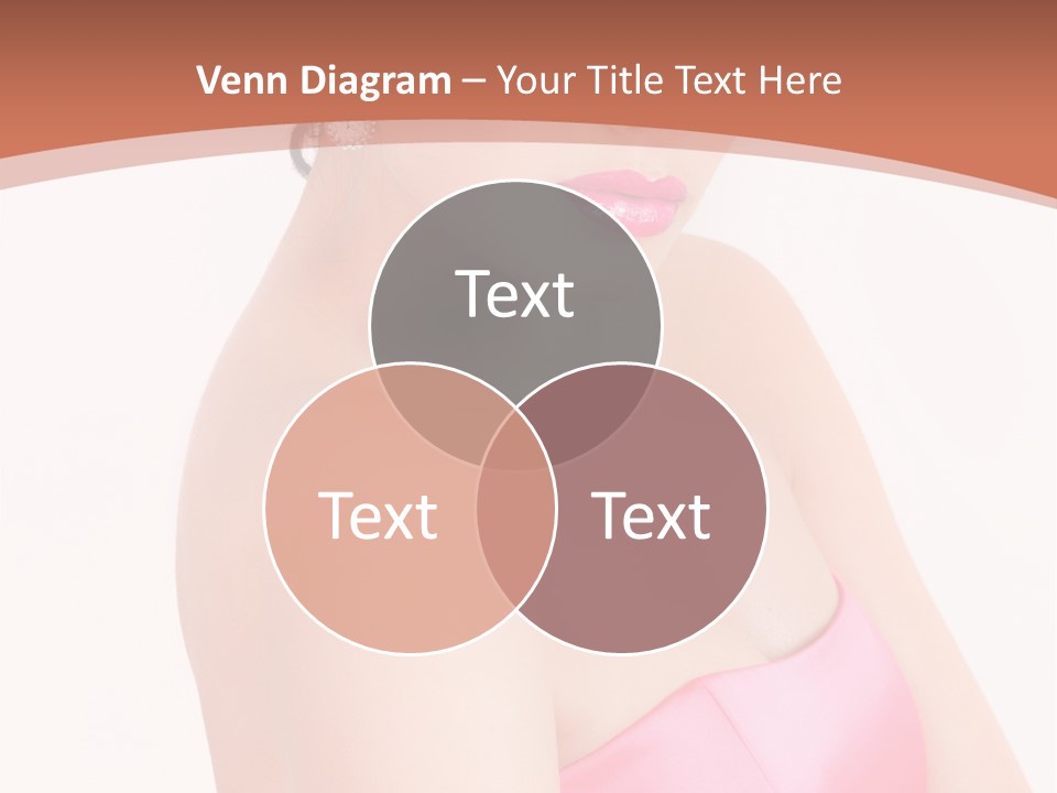 A Woman In A Pink Dress Is Posing For A Picture PowerPoint Template