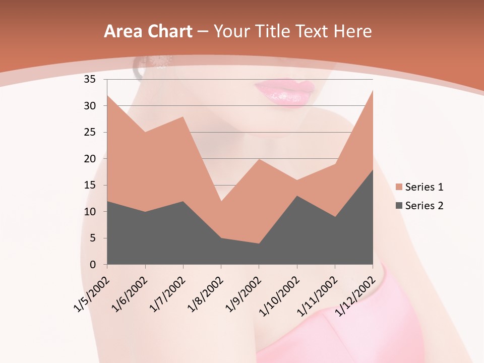 A Woman In A Pink Dress Is Posing For A Picture PowerPoint Template