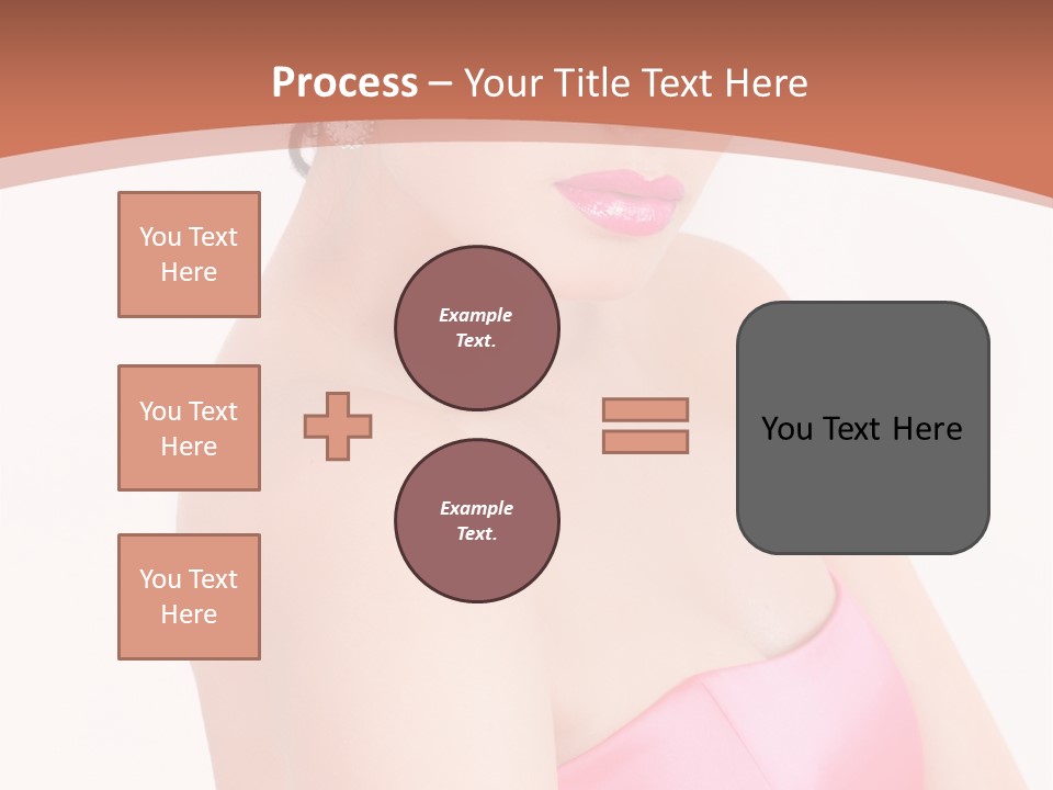 A Woman In A Pink Dress Is Posing For A Picture PowerPoint Template