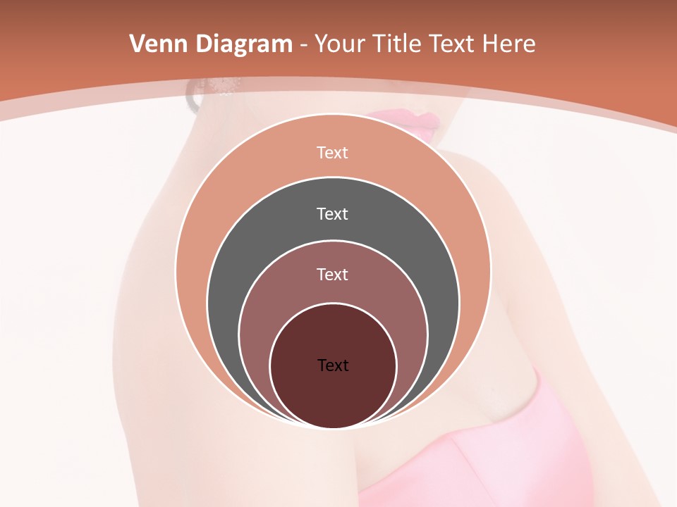 A Woman In A Pink Dress Is Posing For A Picture PowerPoint Template