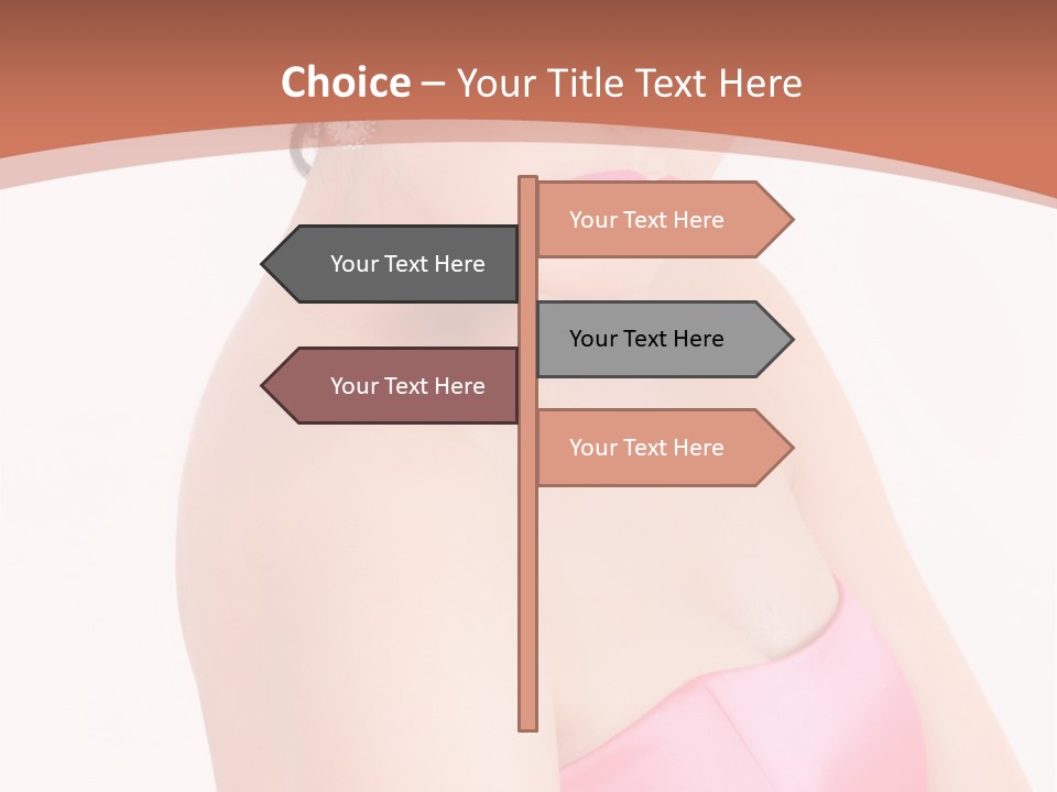 A Woman In A Pink Dress Is Posing For A Picture PowerPoint Template