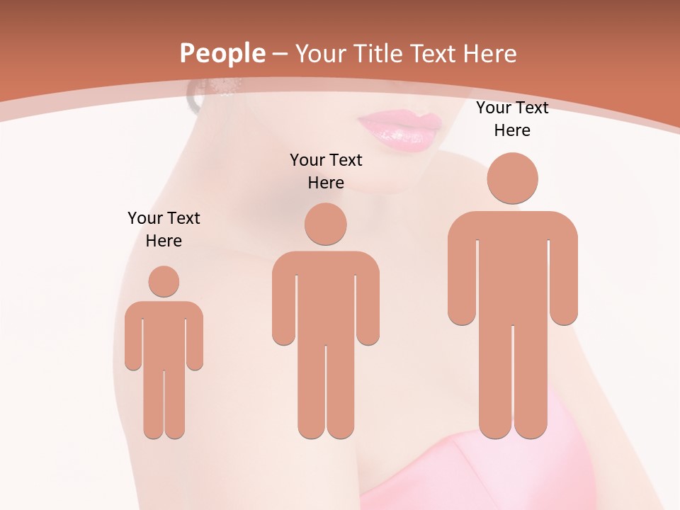 A Woman In A Pink Dress Is Posing For A Picture PowerPoint Template