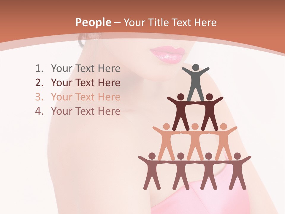 A Woman In A Pink Dress Is Posing For A Picture PowerPoint Template