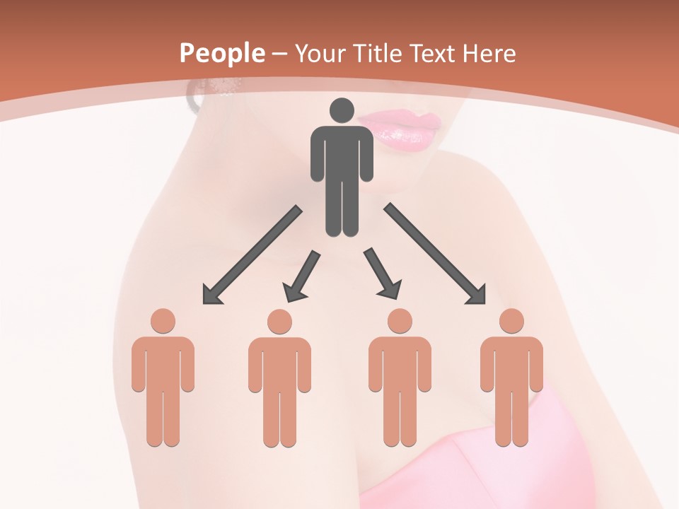 A Woman In A Pink Dress Is Posing For A Picture PowerPoint Template