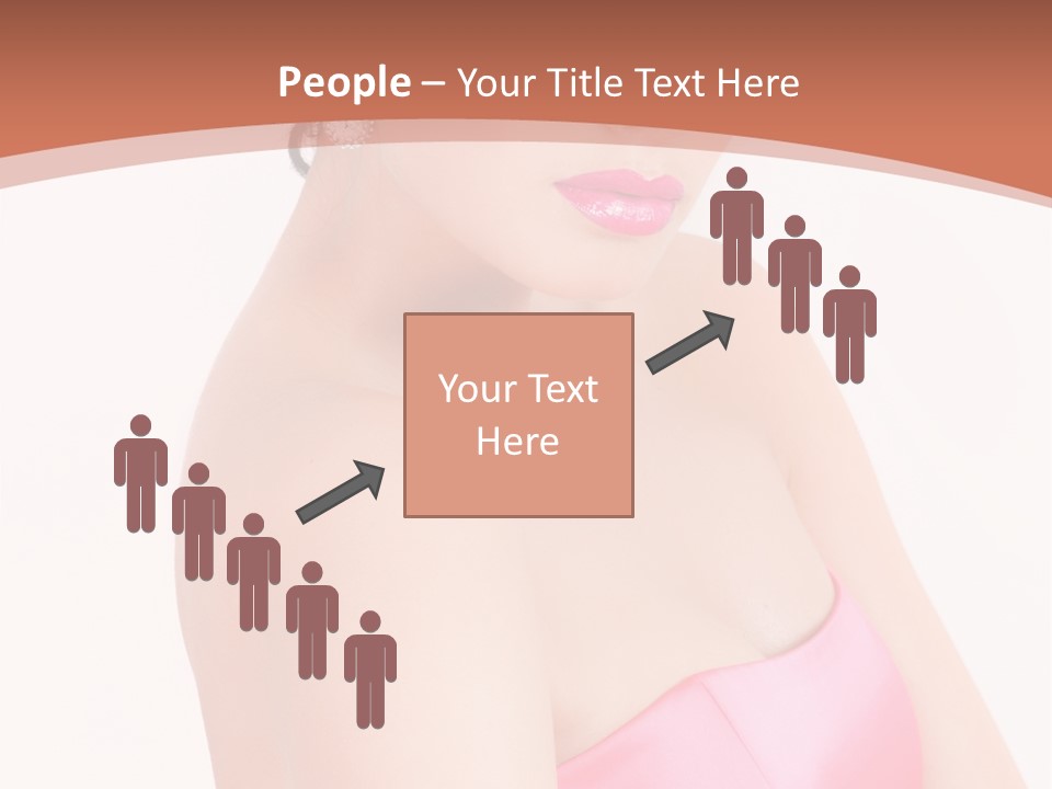 A Woman In A Pink Dress Is Posing For A Picture PowerPoint Template