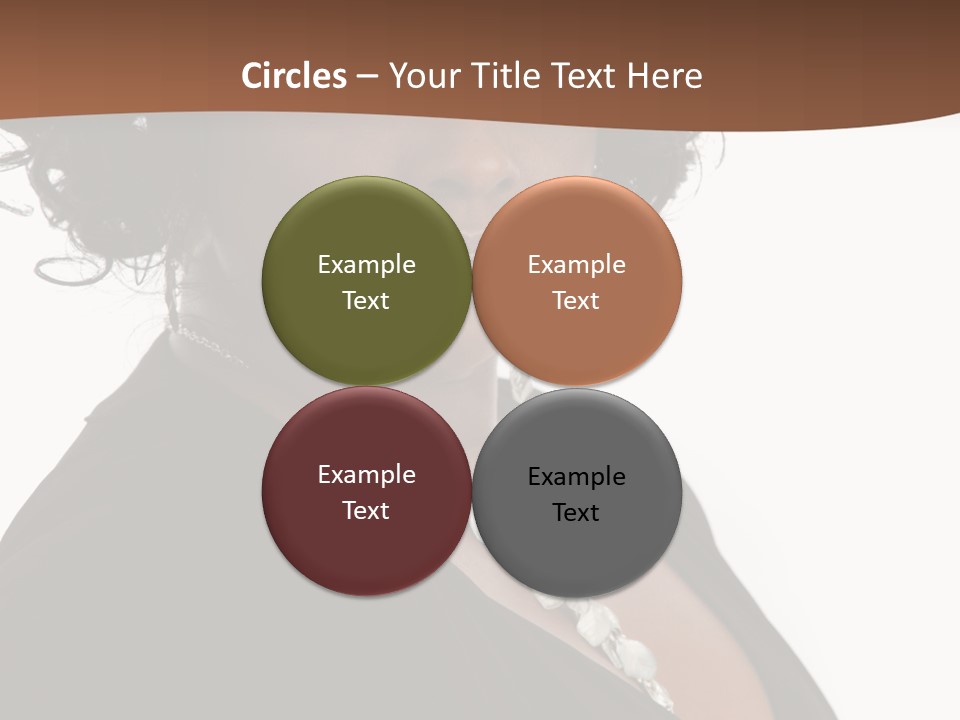 A Woman In A Black Dress Is Posing For A Picture PowerPoint Template