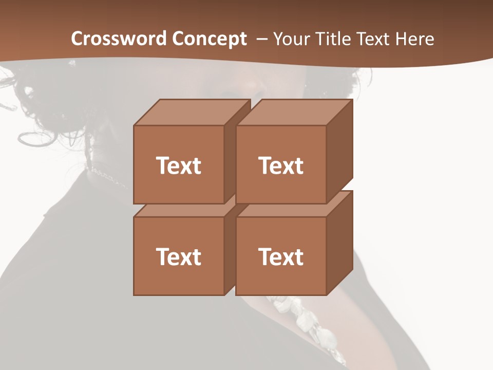 A Woman In A Black Dress Is Posing For A Picture PowerPoint Template