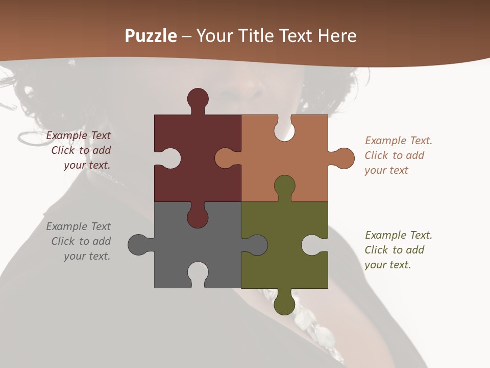 A Woman In A Black Dress Is Posing For A Picture PowerPoint Template