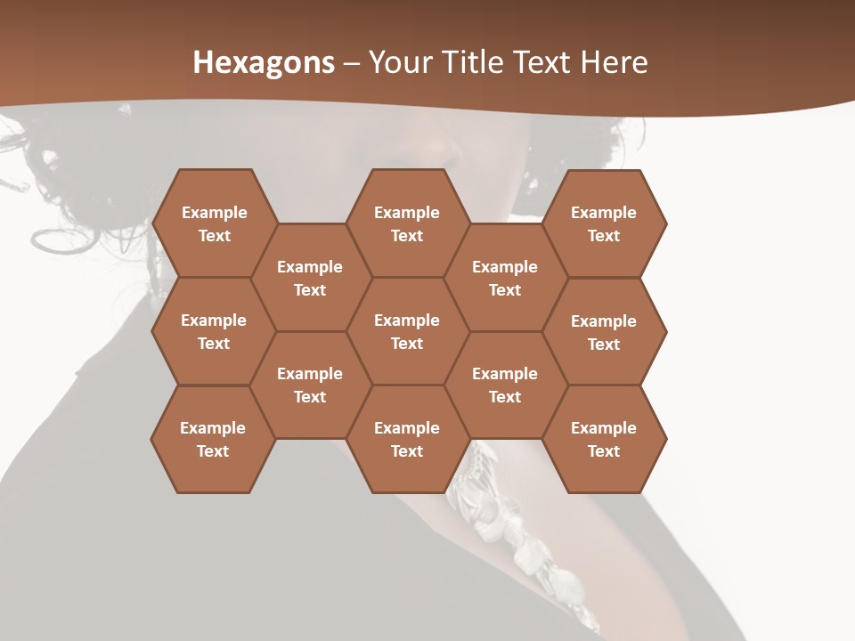 A Woman In A Black Dress Is Posing For A Picture PowerPoint Template