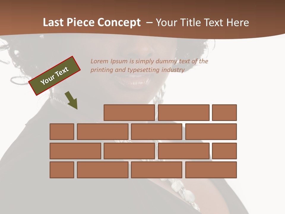 A Woman In A Black Dress Is Posing For A Picture PowerPoint Template