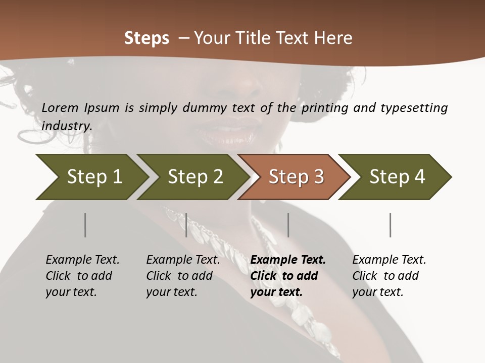 A Woman In A Black Dress Is Posing For A Picture PowerPoint Template