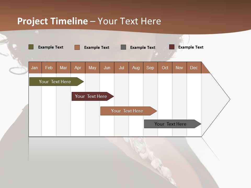 A Woman In A Black Dress Is Posing For A Picture PowerPoint Template