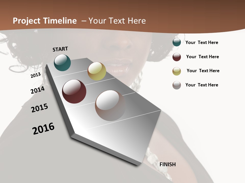 A Woman In A Black Dress Is Posing For A Picture PowerPoint Template