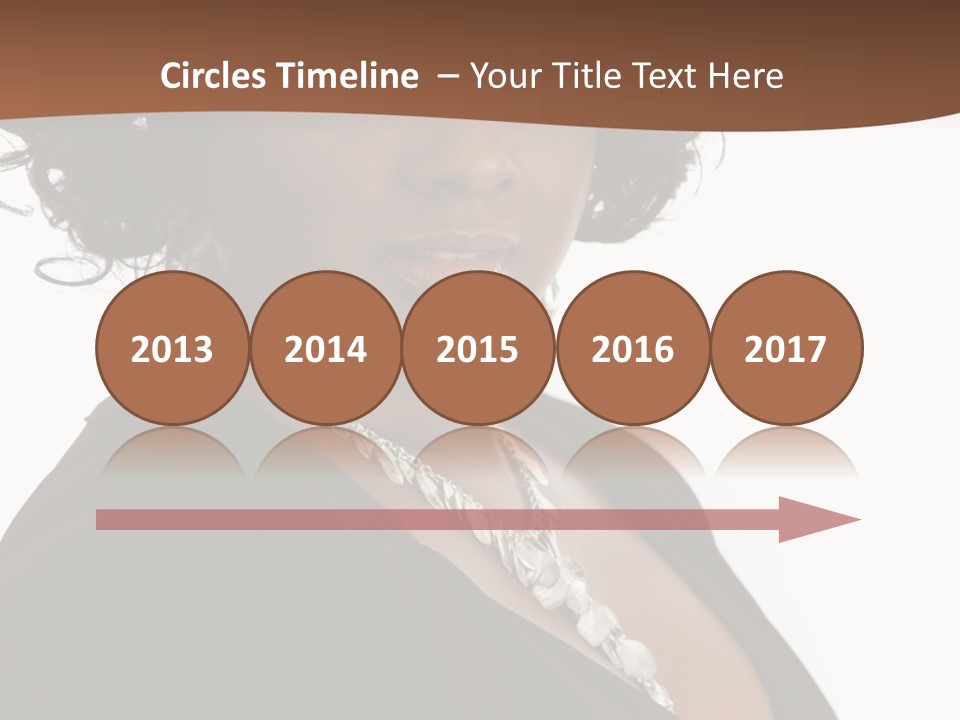 A Woman In A Black Dress Is Posing For A Picture PowerPoint Template