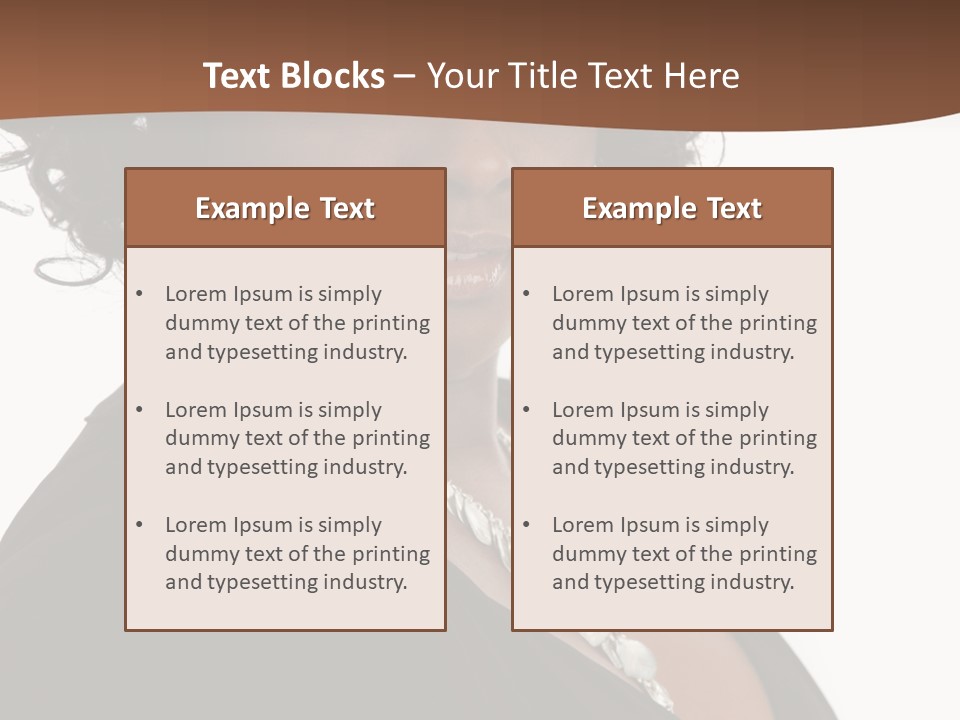 A Woman In A Black Dress Is Posing For A Picture PowerPoint Template