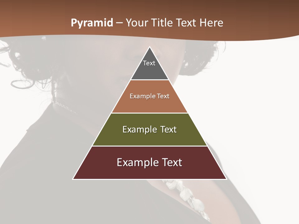 A Woman In A Black Dress Is Posing For A Picture PowerPoint Template