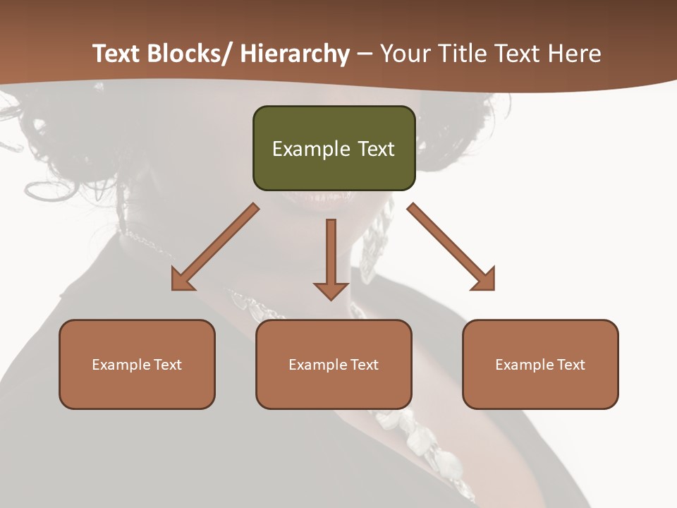 A Woman In A Black Dress Is Posing For A Picture PowerPoint Template