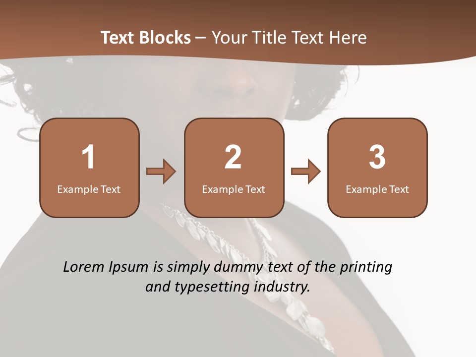 A Woman In A Black Dress Is Posing For A Picture PowerPoint Template