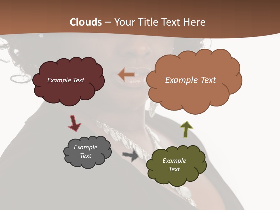 A Woman In A Black Dress Is Posing For A Picture PowerPoint Template