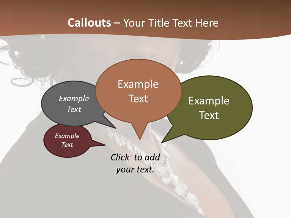 A Woman In A Black Dress Is Posing For A Picture PowerPoint Template