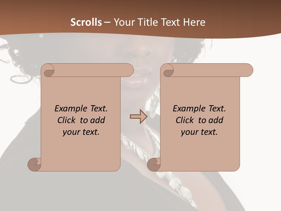 A Woman In A Black Dress Is Posing For A Picture PowerPoint Template