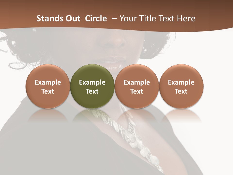 A Woman In A Black Dress Is Posing For A Picture PowerPoint Template