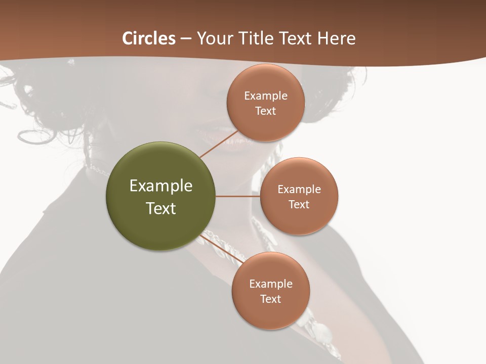 A Woman In A Black Dress Is Posing For A Picture PowerPoint Template