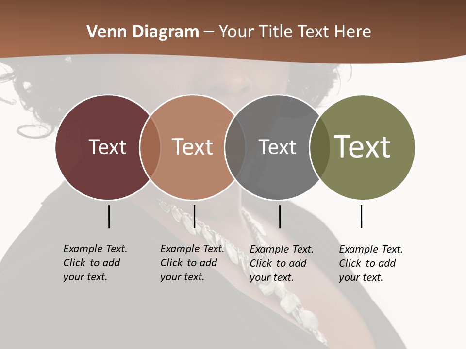 A Woman In A Black Dress Is Posing For A Picture PowerPoint Template