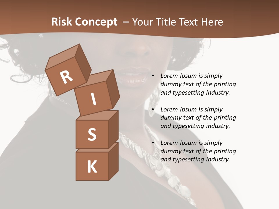 A Woman In A Black Dress Is Posing For A Picture PowerPoint Template