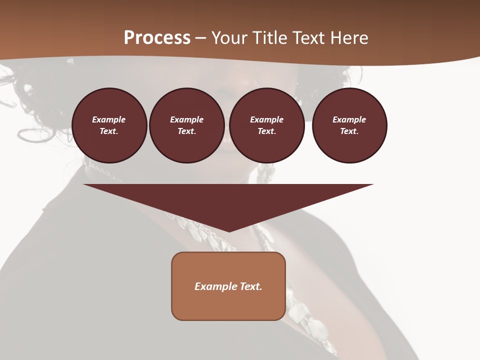 A Woman In A Black Dress Is Posing For A Picture PowerPoint Template