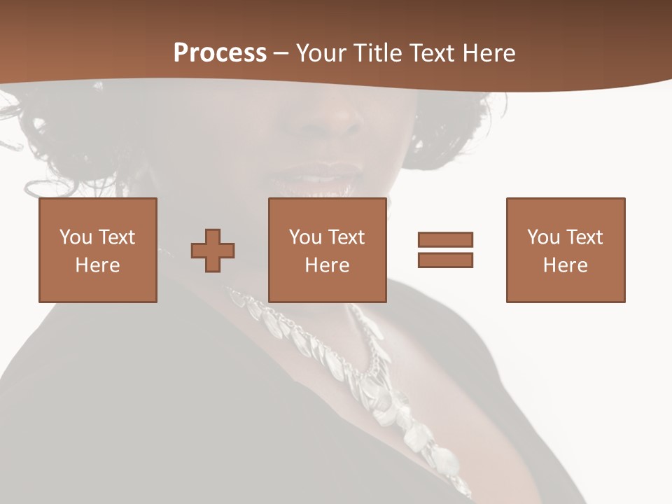 A Woman In A Black Dress Is Posing For A Picture PowerPoint Template