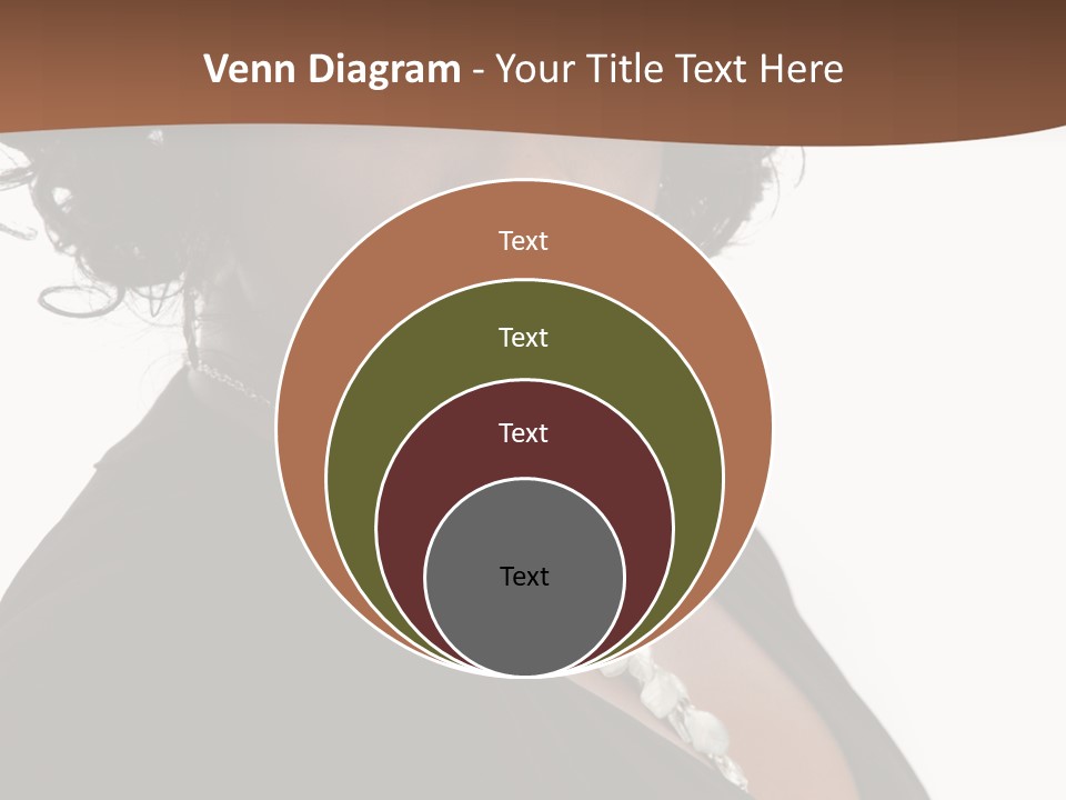 A Woman In A Black Dress Is Posing For A Picture PowerPoint Template