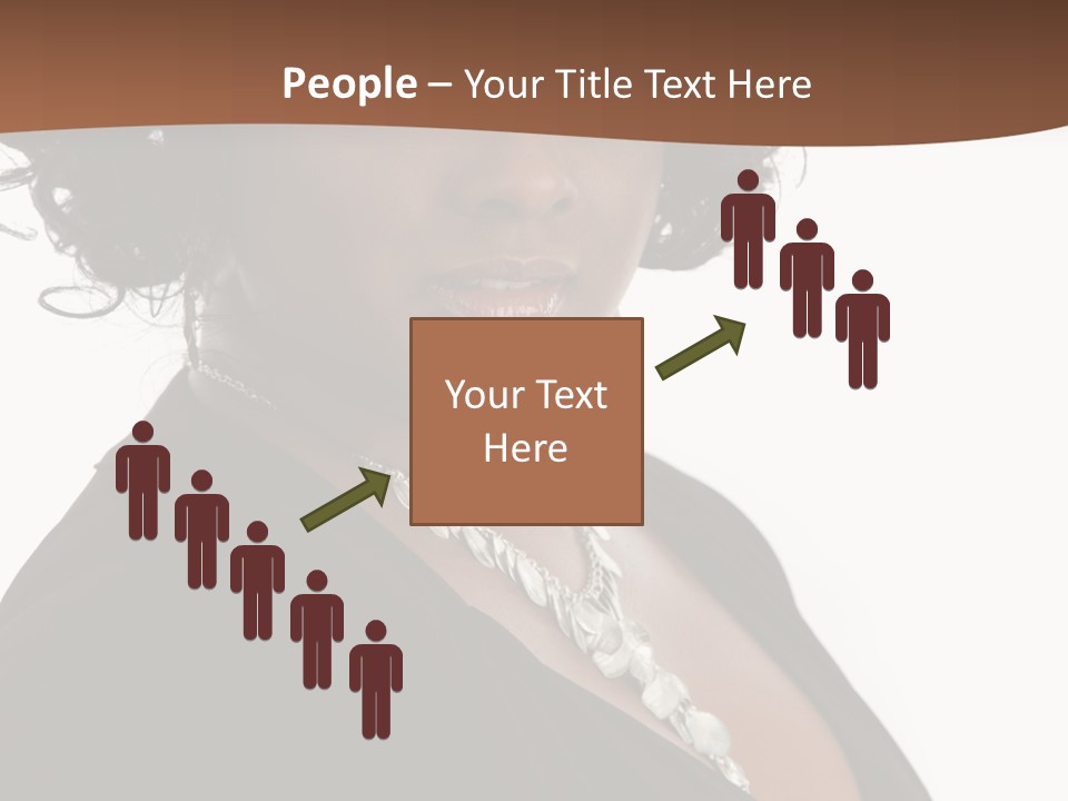 A Woman In A Black Dress Is Posing For A Picture PowerPoint Template