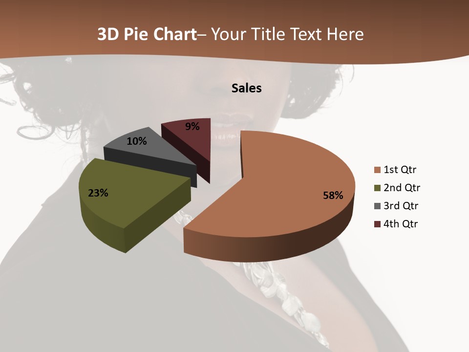 A Woman In A Black Dress Is Posing For A Picture PowerPoint Template